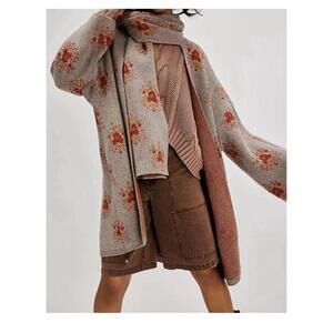 Free People Bali Ayla Scarf Cardigan XL Wool Blend